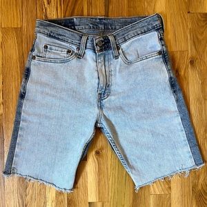 Levi’s 512 Two-Toned Denim Cutoff Shorts (28 Waist)